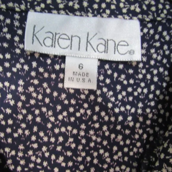90s Floral Button Down Karen Kane Mini Dress Size 6 - Picture 5 of 7